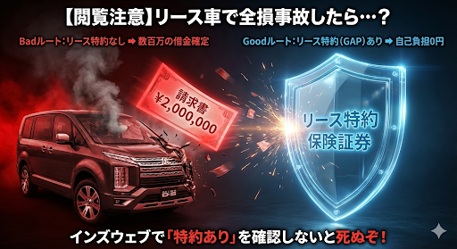 カーリース 全損事故 違約金 払えない リース特約 おすすめ 保険会社